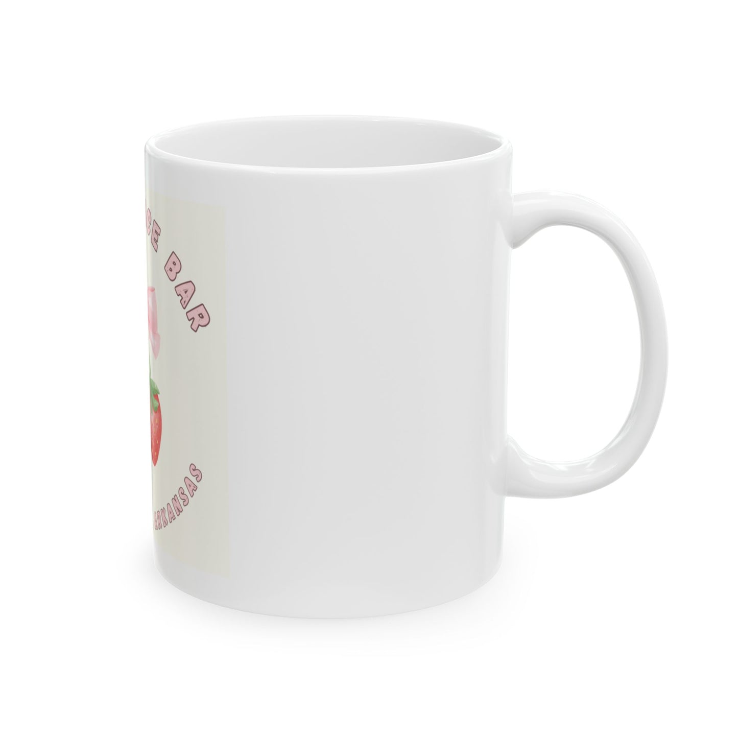 Swoon Juice Bar Strawberry Ceramic Mug - Cute Coffee Cup for Smoothie Lovers