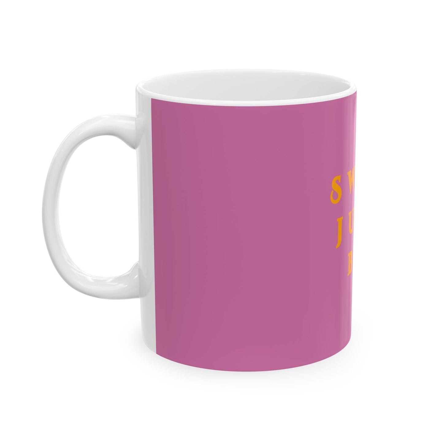 Swoon Juice Bar Ceramic Mug - Fun Pink Coffee Cup for Health Lovers