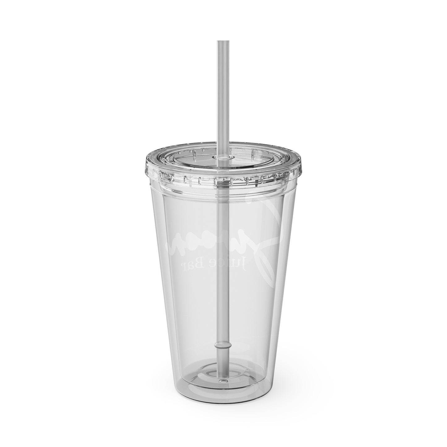 Sunsplash 16oz Clear Tumbler with Straw - Perfect for Juice Lovers