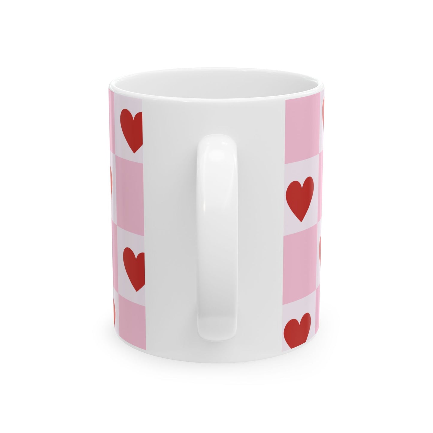 Cute Heart Pattern Ceramic Mug - Perfect for Valentine's Day and Everyday Use