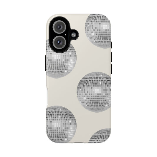 Disco Glam Phone Case - Durable Tough Case with Mirror Ball Design
